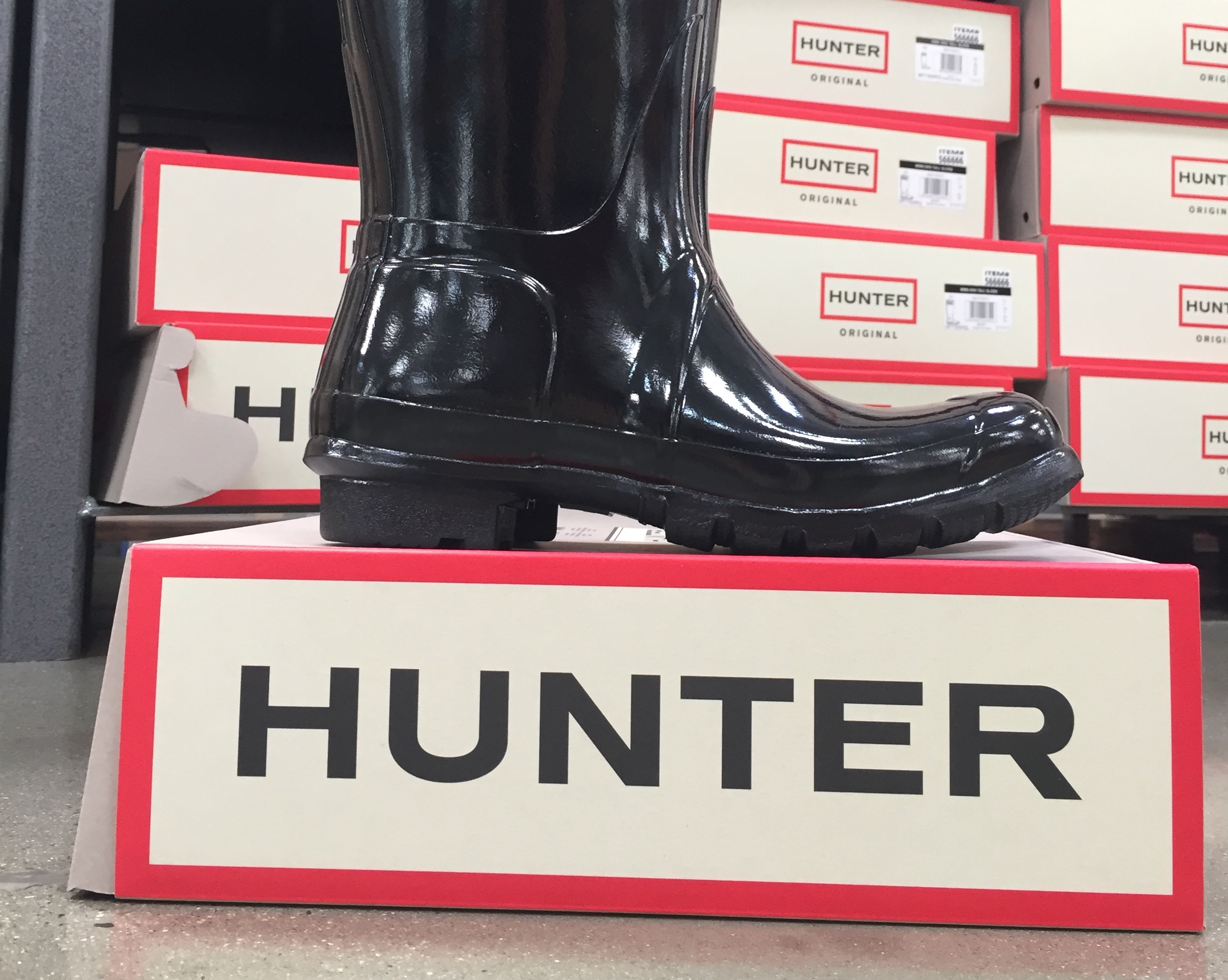 matte grey hunter boots