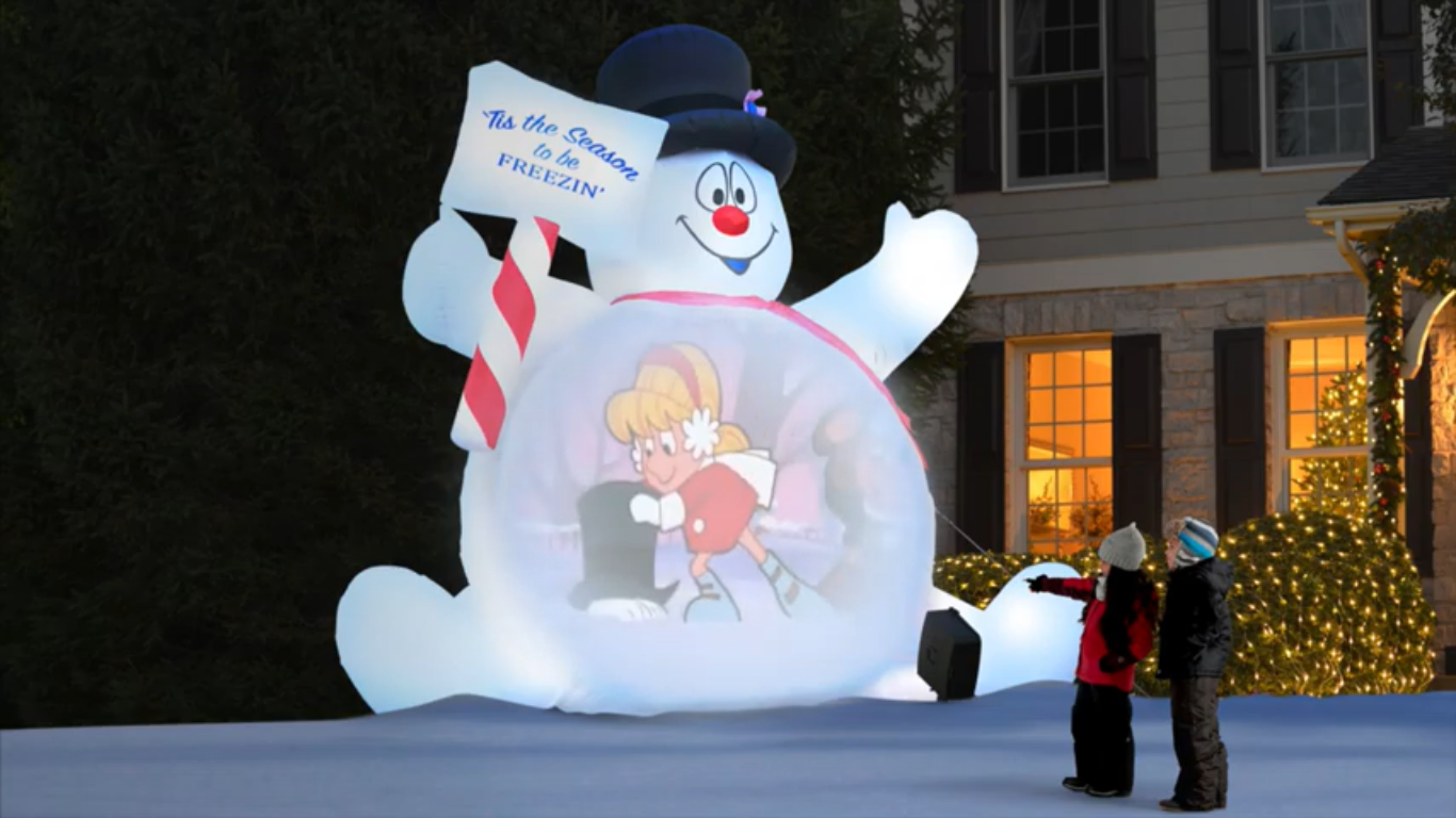 This 10 Foot Tall Video Projector Frosty The Snowman Is Must Have
