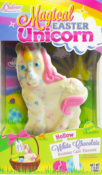 This Magical White Chocolate Easter Unicorn Is Birthday Cake Flavored