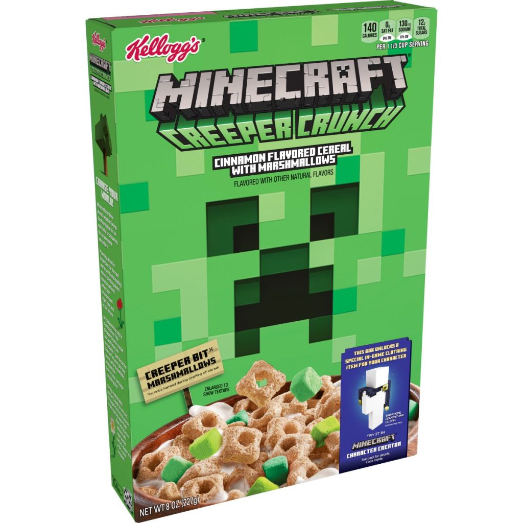 Build A Balanced Breakfast With Kellogg S Minecraft Creeper Crunch